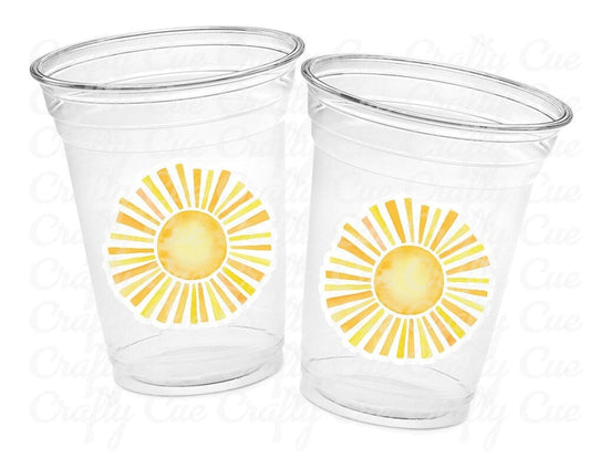 SUN PARTY CUPS - Sunshine Party Cups Sunshine Birthday Sunshine First Birthday First Trip Around The Sun Sunshine Party DecorationSun Favor
