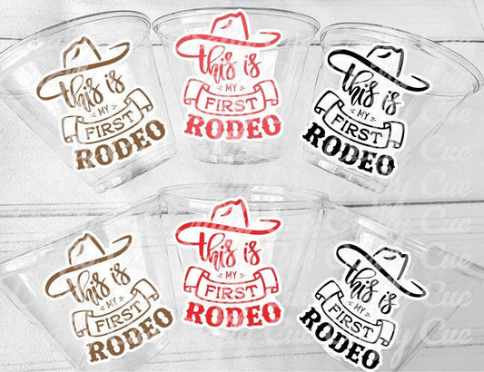 COWBOY PARTY CUPS - My First Rodeo Cowboy Cups First Rodeo Party Favors First Rodeo Party Decorations Cowboy 1st Birthday Decoration Favor