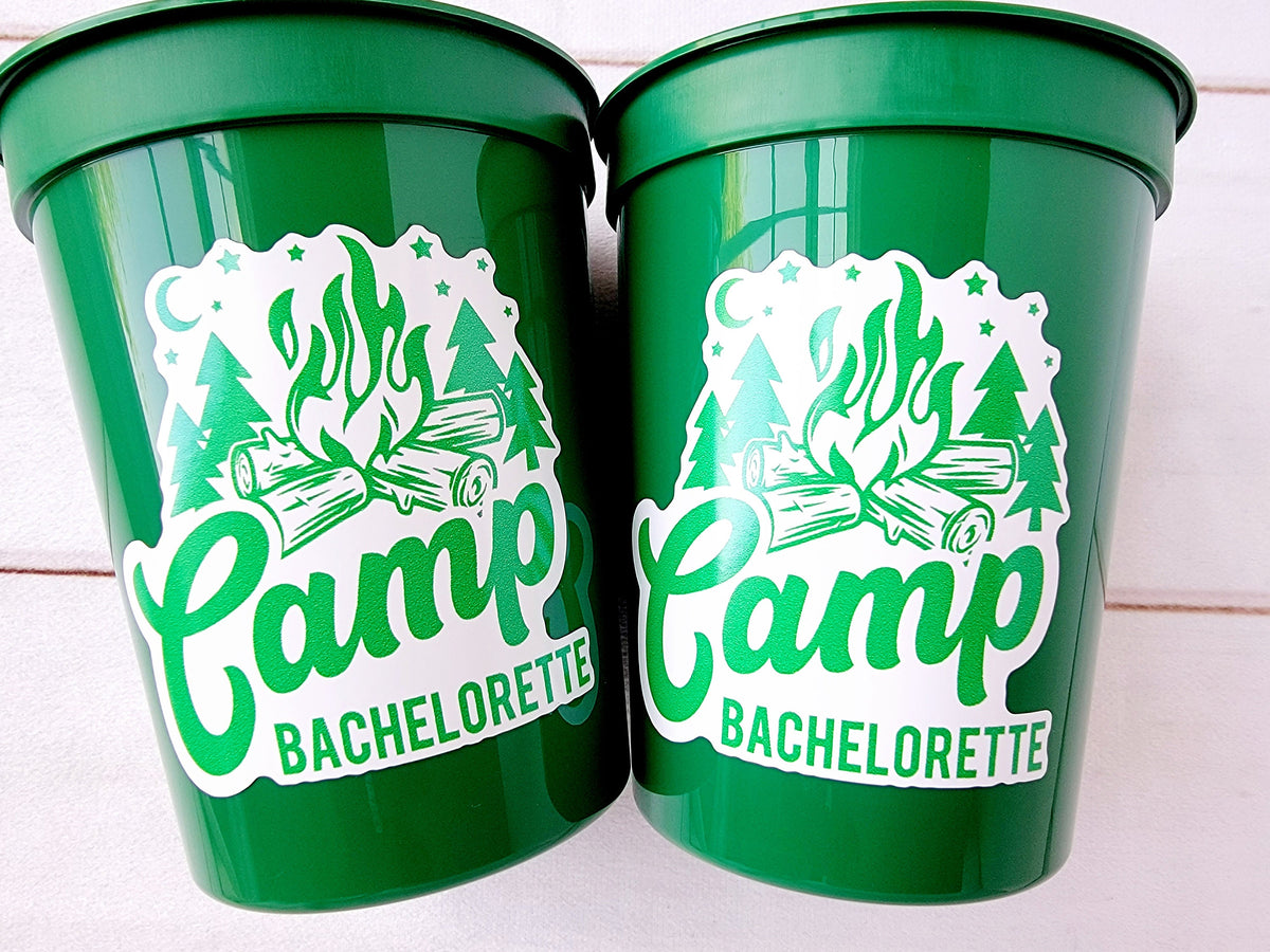 CAMP BACHELORETTE CUPS - Bachelorette Camping Cups Bachelorette Camp Cups Bachelorette Camping Favors Camp Bachelorette Favor Cup Decoration