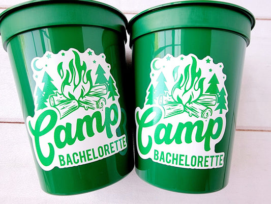 CAMP BACHELORETTE CUPS - Bachelorette Camping Cups Bachelorette Camp Cups Bachelorette Camping Favors Camp Bachelorette Favor Cup Decoration