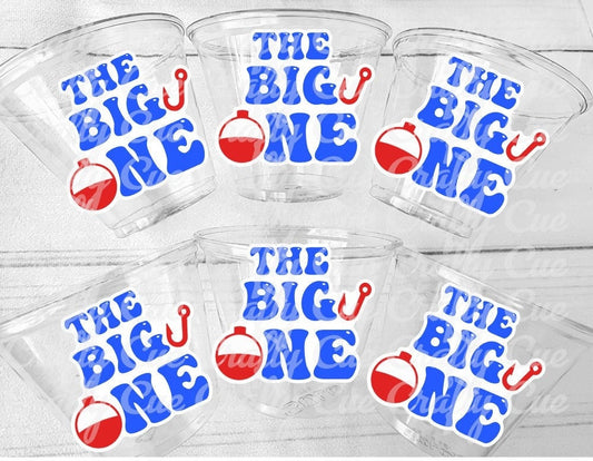 FISHING PARTY CUPS - Fishing Birthday Fishing First Birthday Party The Big One Fishing Bobber Decorations Gone Fishing Party Fish Bait Cups