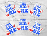 FISHING PARTY CUPS - Fishing Birthday Fishing First Birthday Party The Big One Fishing Bobber Decorations Gone Fishing Party Fish Bait Cups