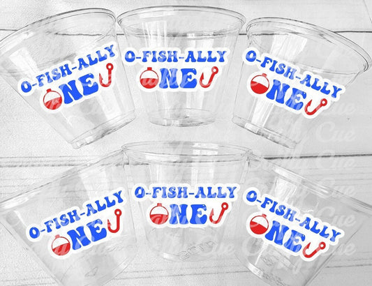 FISHING PARTY CUPS O-Fish-Ally Fishing Birthday Fishing First Birthday Party Gone Fishing Party The Big One Decorations Fish Bait Cups