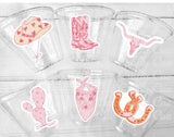 COWGIRL PARTY CUPS - Cowgirl Cups Cowgirl Party Decorations Cowgirl Bachelorette Party Cowgirl Hat Birthday Rodeo Party Cups Let's Go Girls