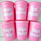 BRIDAL PARTY CUPS - Bachelorette Party Cups Pink Bachelorette Cups Wedding Cups Bachelorette Party Favors Bride Babes Wedding Gifts Funny
