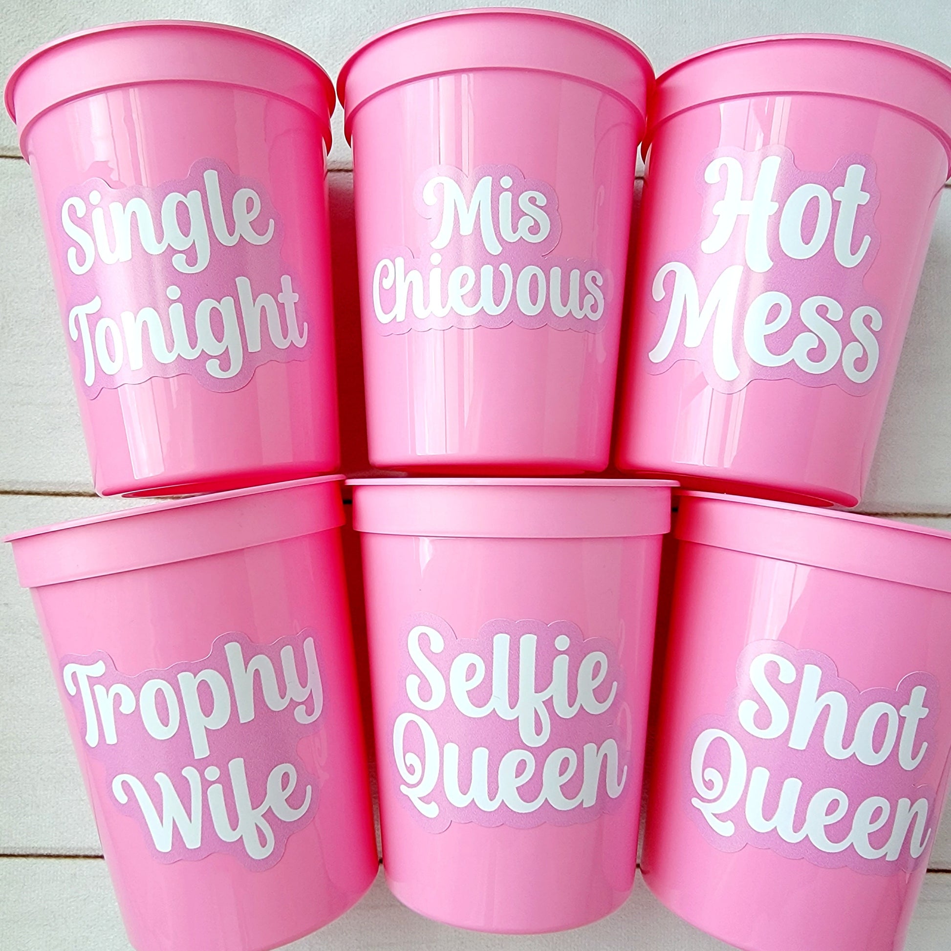 BRIDAL PARTY CUPS - Bachelorette Party Cups Pink Bachelorette Cups Wedding Cups Bachelorette Party Favors Bride Babes Wedding Gifts Funny