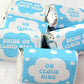 30 - Bride ON CLOUD NINE Stickers - Bachelorette Favors Candy Wrap Stickers Bachelorette Stickers Wedding Stickers Bachelorette Party Favors