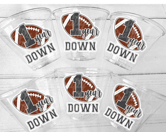 FOOTBALL FIRST BIRTHDAY - Football 1st Party Cups Football Party Cups Football Birthday Cups Football Party Favors 1st Birthday 1 Year Down