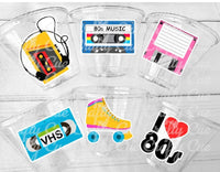 I Love the 80'S PARTY CUPS - 80's Birthday Cups 80's Party Cups 80's Decorations 80's Birthday Party 80's Birthday Party Decorations 80s 90s