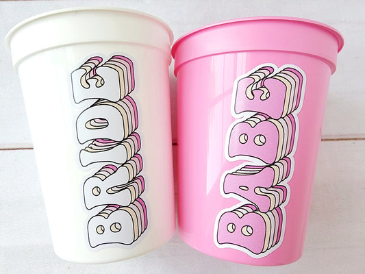 BRIDE and BABE Party Cups - Bachelorette Party Cups Hot Pink Wedding Cups Bachelorette Party Favors Bride Babes Wedding Gifts Bridesmaids