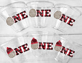 Lumberjack Party Cups Lumberjack First Birthday Lumberjack Party Favors Woodland Party Cups Clipart Red Flannel Cups Lumberjack Decorations