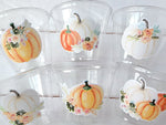 FALL PUMPKIN PARTY Cups - Little Pumpkin Cups Fall Baby Shower Cups Pink Pumpkin Fall Baby shower White Pumpkin Party Cups Party Favors