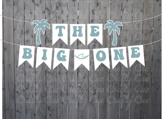 Surf Birthday Banner, The Big One Banner, 1st Birthday Party Banner, Surf Birthday Party Banner, Surfing Banner, Surfs Up Banner, Surfer