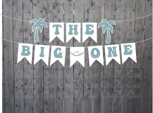Surf Birthday Banner, The Big One Banner, 1st Birthday Party Banner, Surf Birthday Party Banner, Surfing Banner, Surfs Up Banner, Surfer