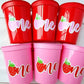 STRAWBERRY PARTY CUPS -Strawberry Birthday Cups Strawberry Cups First Birthday Strawberry Party Decorations Strawberry Berry Sweet One Cups