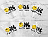 ONE HAPPY DUDE - Smiley One Happy Dude 1st Birthday Happy Smiley Face First Birthday Happy Smiley Face Cups Smiley Face Favors Smiley Face