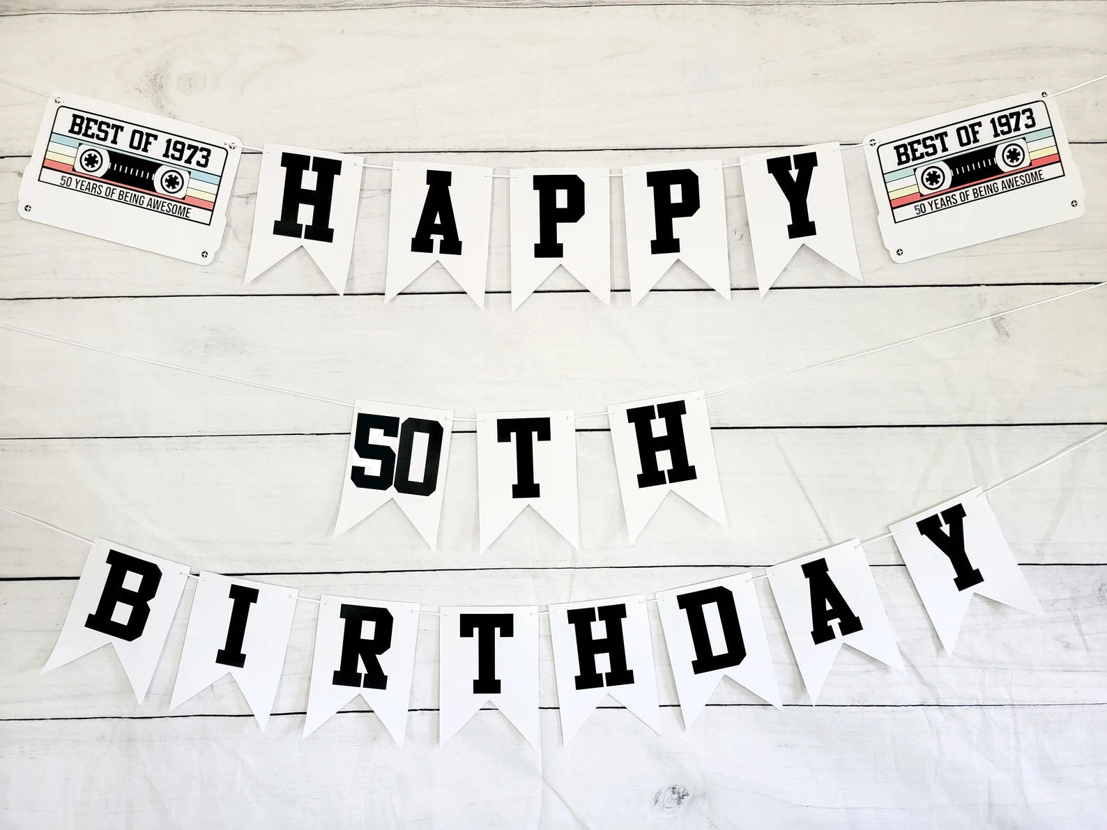 BEST OF 1973 - 50th Birthday Banner 1973 Banner 1973 Party Decorations 50th Party Decorations 50th Party Banner 50 Birthday Party Banner 70s