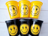 SMILING FACE CUPS, One Happy Dude 1st Birthday Happy Smiling Face First Birthday Happy Smiling Face Cups Smiling Face Favors Smiling Face