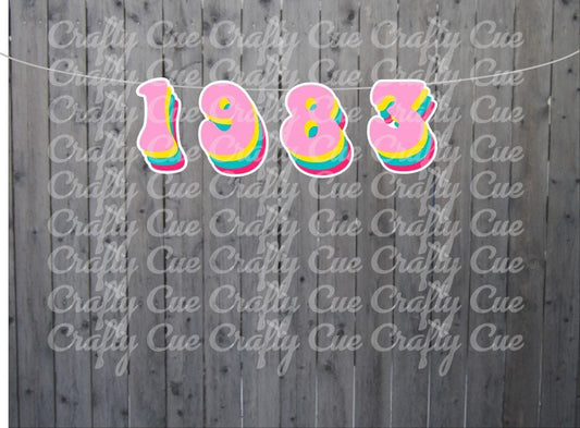 1983 BANNER Best of 1983 40th Birthday Banner 1983 Banner 1983 Party Decorations 40th Party Decorations 40th Party Banner 40 Birthday Party