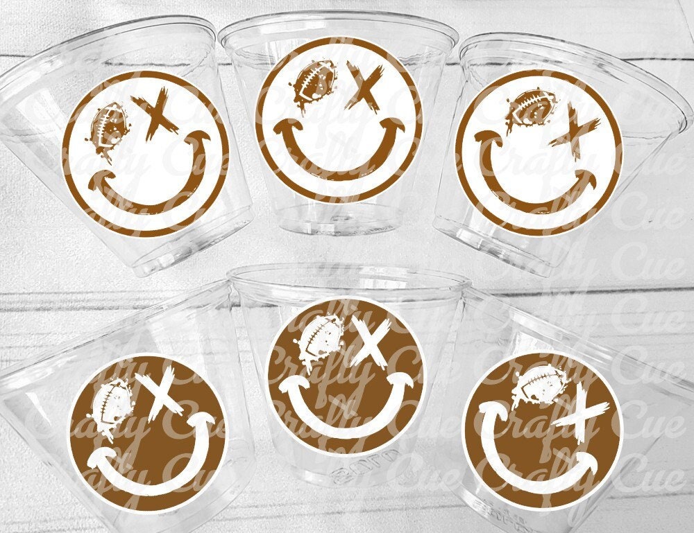 FOOTBALL HAPPY PARTY Cups - Football Cups Football Party Cups Football Birthday Cups Football Party Sports Party Cups Football Party Favors