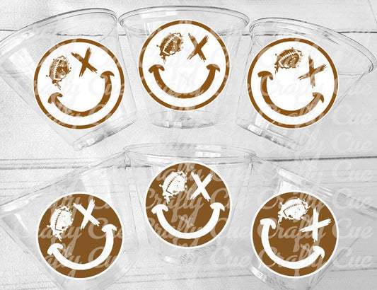FOOTBALL HAPPY PARTY Cups - Football Cups Football Party Cups Football Birthday Cups Football Party Sports Party Cups Football Party Favors