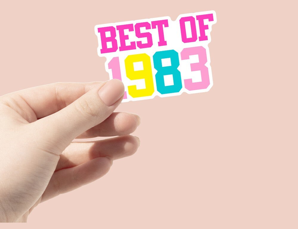 Best of 1983 Sticker 40th Birthday Sticker 40th Birthday Stickers Vintage 40th Birthday Stickers Best of 1983 Birthday Stickers 1983 Sticker