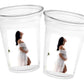 Custom Pregnancy Cups Custom Plastic Cups Personalized Maternity Photo Cups Custom Pregnancy Photo Cups Custom Baby Shower Party Cups Favors