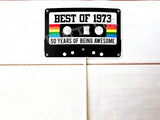 1973 CAKE TOPPER Cassette Tape Cake Topper Best of 1973 Cake Topper 50th Birthday Cake Topper 50th Party Decorations 50th Vintage 1973 Party