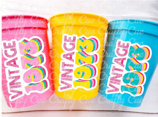 50th PARTY CUPS - Vintage 1973 50th Birthday Party 50th Birthday Favors 50th Party Cups 50th Party Decorations 1973 Birthday Party Cups 50th