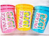 50th PARTY CUPS - Vintage 1973 50th Birthday Party 50th Birthday Favors 50th Party Cups 50th Party Decorations 1973 Birthday Party Cups 50th