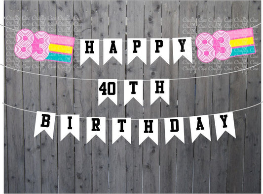 BEST OF 1983 - 40th Birthday Banner 1983 Banner 1983 Party Decorations 40th Party Decorations 40th Party Banner 40 Birthday Party Banner 80s