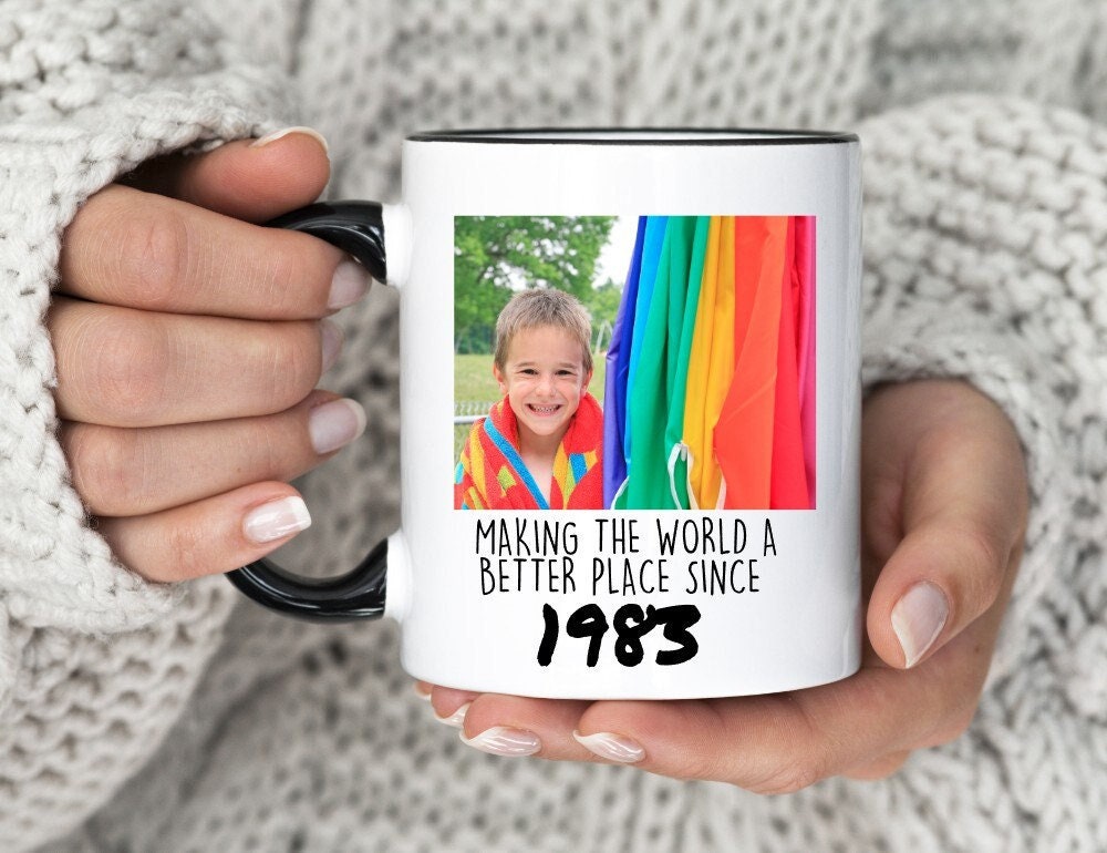 Custom Mug, Personalized Mug, 1983 Birthday Mug Gift, Personalized 1983 Photo Mug 40th Birthday Mug 40th Party Gifts Vintage 1983 Mug Gifts