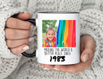 Custom Mug, Personalized Mug, 1983 Birthday Mug Gift, Personalized 1983 Photo Mug 40th Birthday Mug 40th Party Gifts Vintage 1983 Mug Gifts