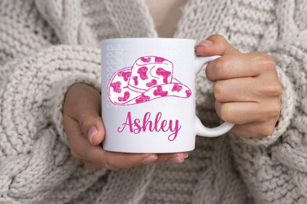 Custom Cowgirl Hat Mug, Cowgirl Gift, Cowgirl Bachelorette Gift, Cowgirl Party Favor, Cowgirl Hat, Custom Cowgirl Gift, Custom Cowgirl Mug