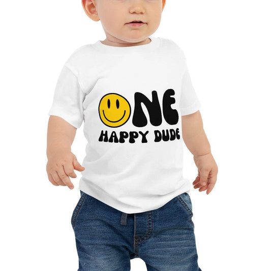 One Happy Dude Tshirt, One Happy Dude First Birthday Shirt, One Happy Dude Birthday Shirt, Kid Smiley Face Shirt, 1st Birthday Shirt, Boy