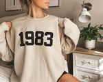 1983 Sweatshirt, 1983 College Style 1983 Year Sweatshirt, 1983 Birthday Shirt, 1983 Birthday Gift, 40th Birthday Sweatshirt, Gift for Her