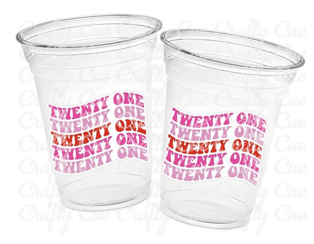 21st BIRTHDAY PARTY CUPS 21st Birthday Party 21st Party Decorations 21st Party Favors Finally 21st Birthday Party Legally 21 Finally 21