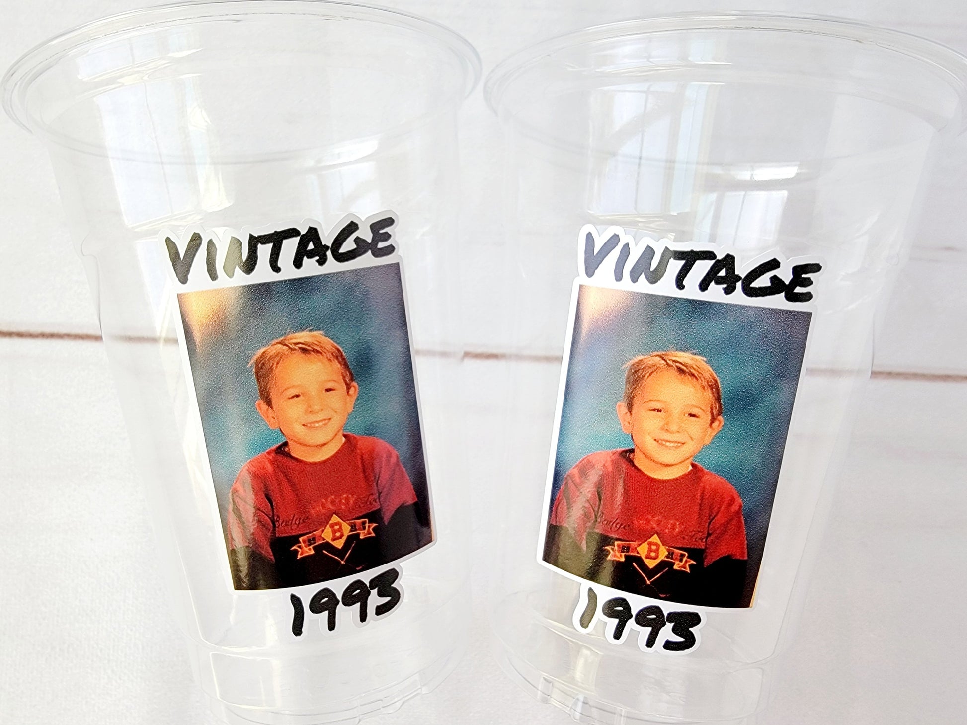 Custom Plastic Party Cups Personalized Party Cups Personaized 30th Personalized 40th Birthday Cups 1984 Custom Face 1994 Vintage 40th Cups