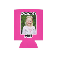 Personalized Can Cooler, 1983 Can Cooler, Custom Picture Can Cooler, Bachelorette Party Favors, Custom Birthday Favor, 40th Favors, Slim Can