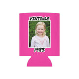 Personalized Can Cooler, 1983 Can Cooler, Custom Picture Can Cooler, Bachelorette Party Favors, Custom Birthday Favor, 40th Favors, Slim Can
