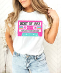 1983 Tshirt Cassette Tape Shirt Pink Cassette Tape Shirt Retro Tee Music Gift Best of 1983 Shirt Vintage 1983 Shirt 1983 Birthday Shirt Gift
