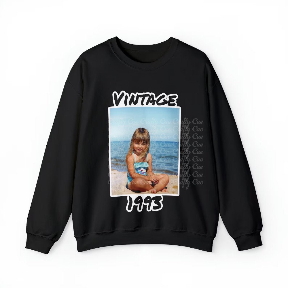 Personalized 1995 Photo Sweatshirt, 1995 Photo Sweater Custom Photo Shirt 1995 Birthday Shirt 1995 Birthday Gift, 30th Birthday Sweatshirt