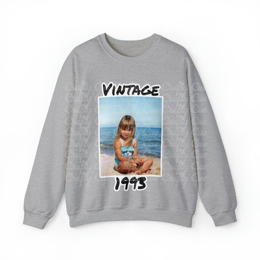 Personalized 1995 Photo Sweatshirt, 1995 Photo Sweater Custom Photo Shirt 1995 Birthday Shirt 1995 Birthday Gift, 30th Birthday Sweatshirt