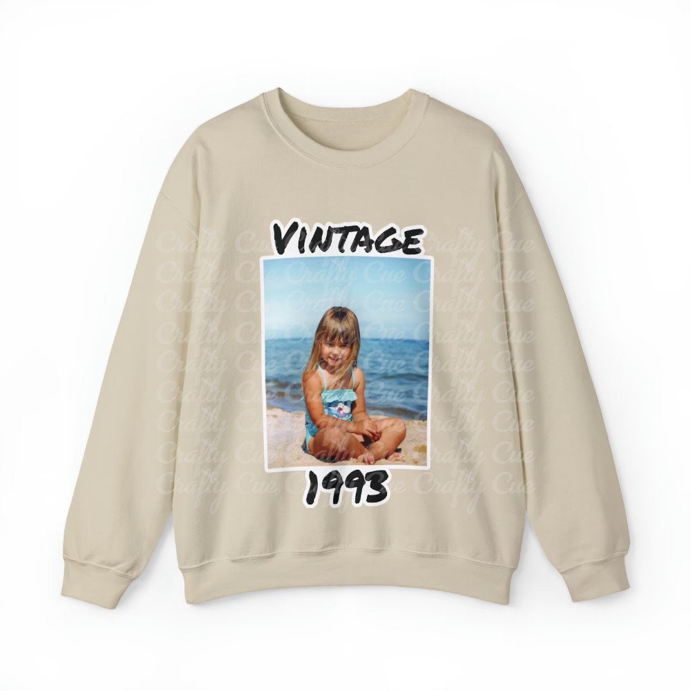 Personalized 1995 Photo Sweatshirt, 1995 Photo Sweater Custom Photo Shirt 1995 Birthday Shirt 1995 Birthday Gift, 30th Birthday Sweatshirt