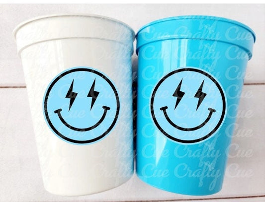 Happy FACE CUPS - One Happy Dude 1st Birthday Happy Happy Face First Birthday Happy Happy Face Cups Happy Face Favors Happy Face