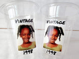 Custom Plastic Party Cups Personalized Party Cups Personalized 30th Birthday Cups Vintage 30th Cups 1995 Custom Face Party Cups Decorations