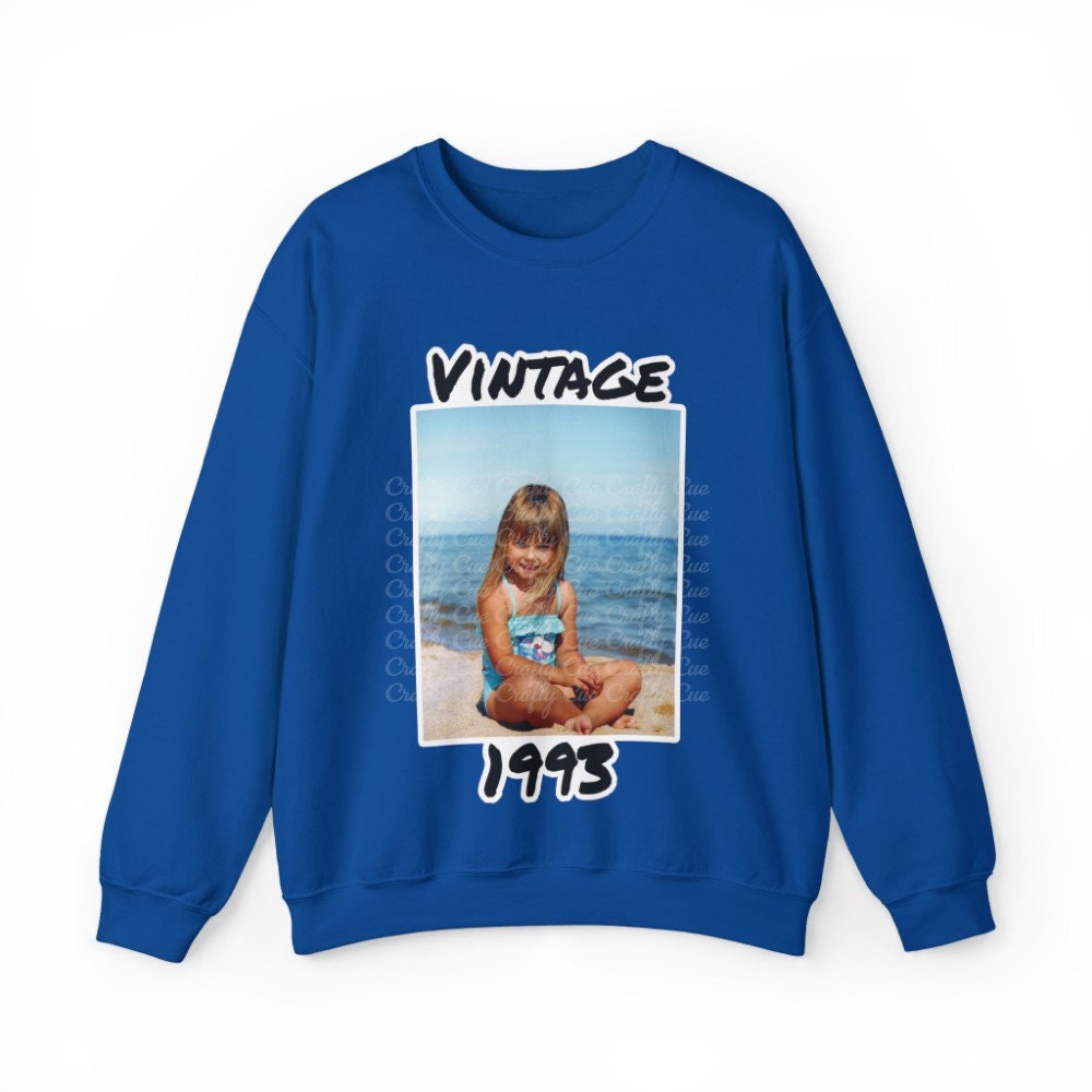 Personalized 1995 Photo Sweatshirt, 1995 Photo Sweater Custom Photo Shirt 1995 Birthday Shirt 1995 Birthday Gift, 30th Birthday Sweatshirt