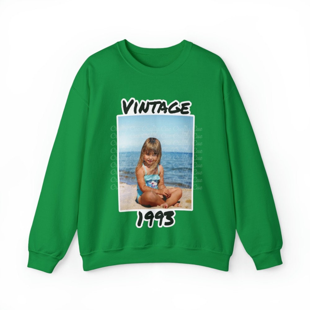 Personalized 1995 Photo Sweatshirt, 1995 Photo Sweater Custom Photo Shirt 1995 Birthday Shirt 1995 Birthday Gift, 30th Birthday Sweatshirt