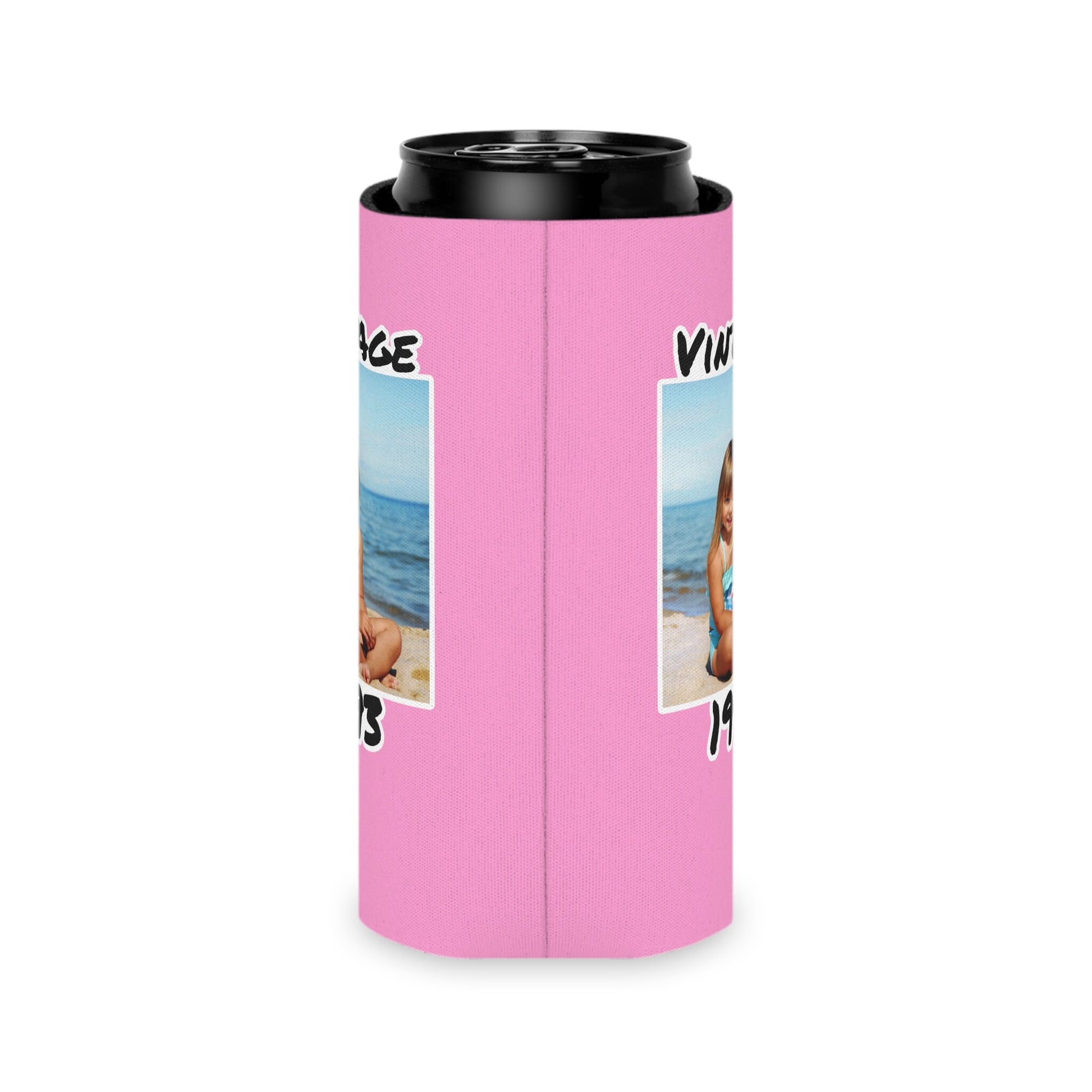 Personalized Can Cooler, 1993 Can Cooler, Custom Picture Can Cooler, Bachelorette Party Favors, Custom Birthday Favor, 30th Favors, Slim Can