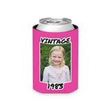 Personalized Can Cooler, 1983 Can Cooler, Custom Picture Can Cooler, Bachelorette Party Favors, Custom Birthday Favor, 40th Favors, Slim Can